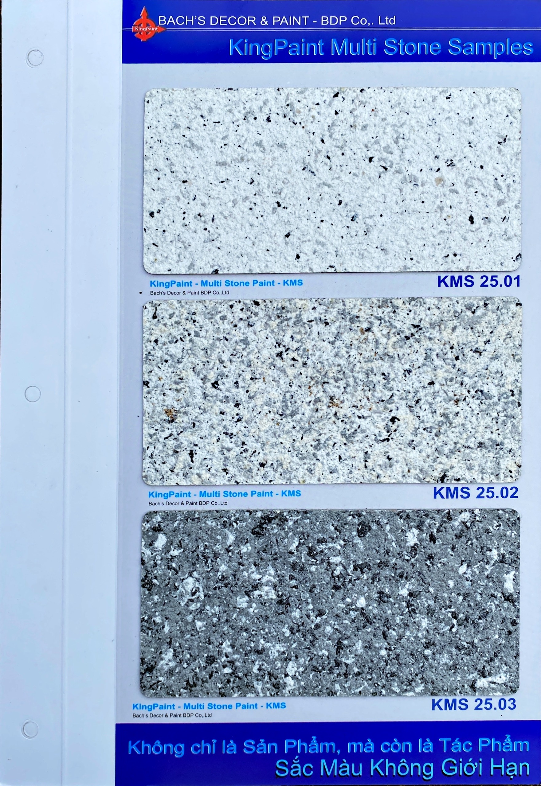 KingPaint Multi StonePaint Samples KMS 25.01 - 03
