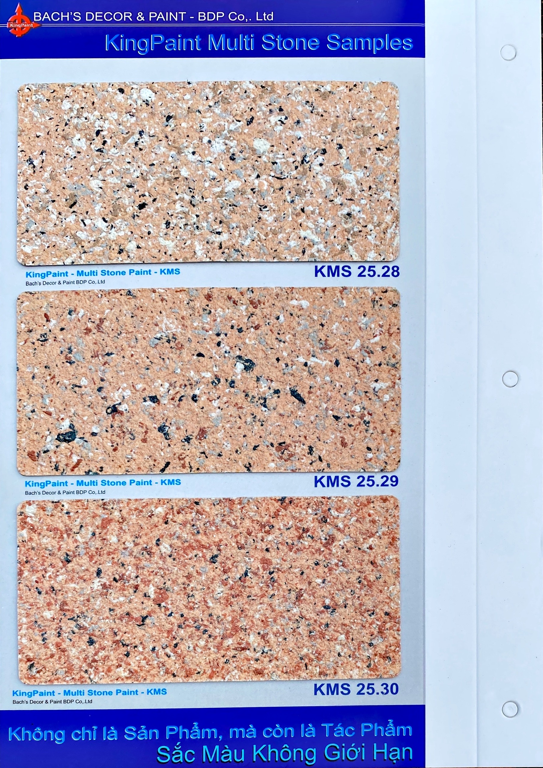 KingPaint Multi StonePaint Samples KMS 25.28 - 30
