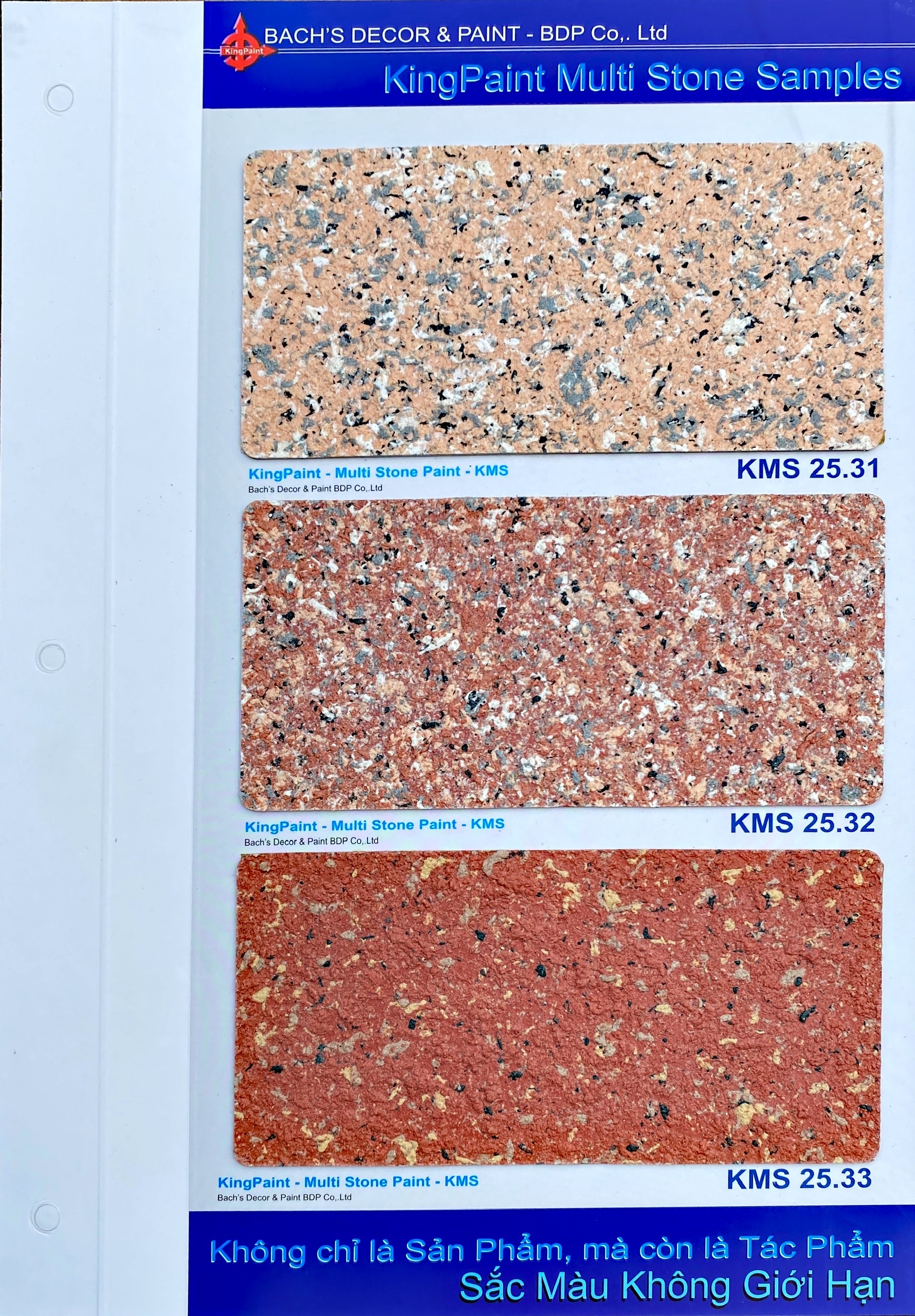 KingPaint Multi StonePaint Samples KMS 25.31 - 33