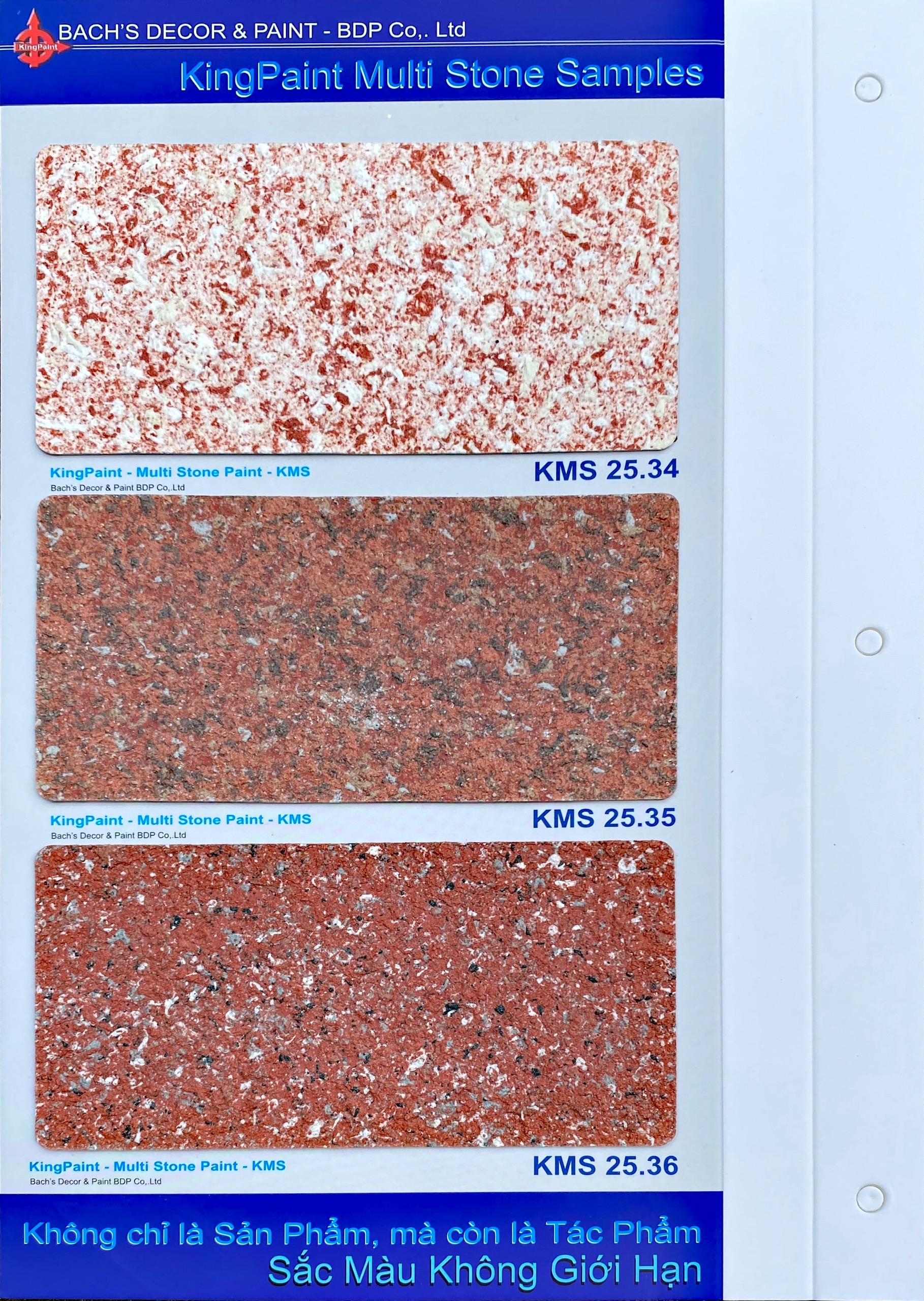 KingPaint Multi StonePaint Samples KMS 25.34 - 36