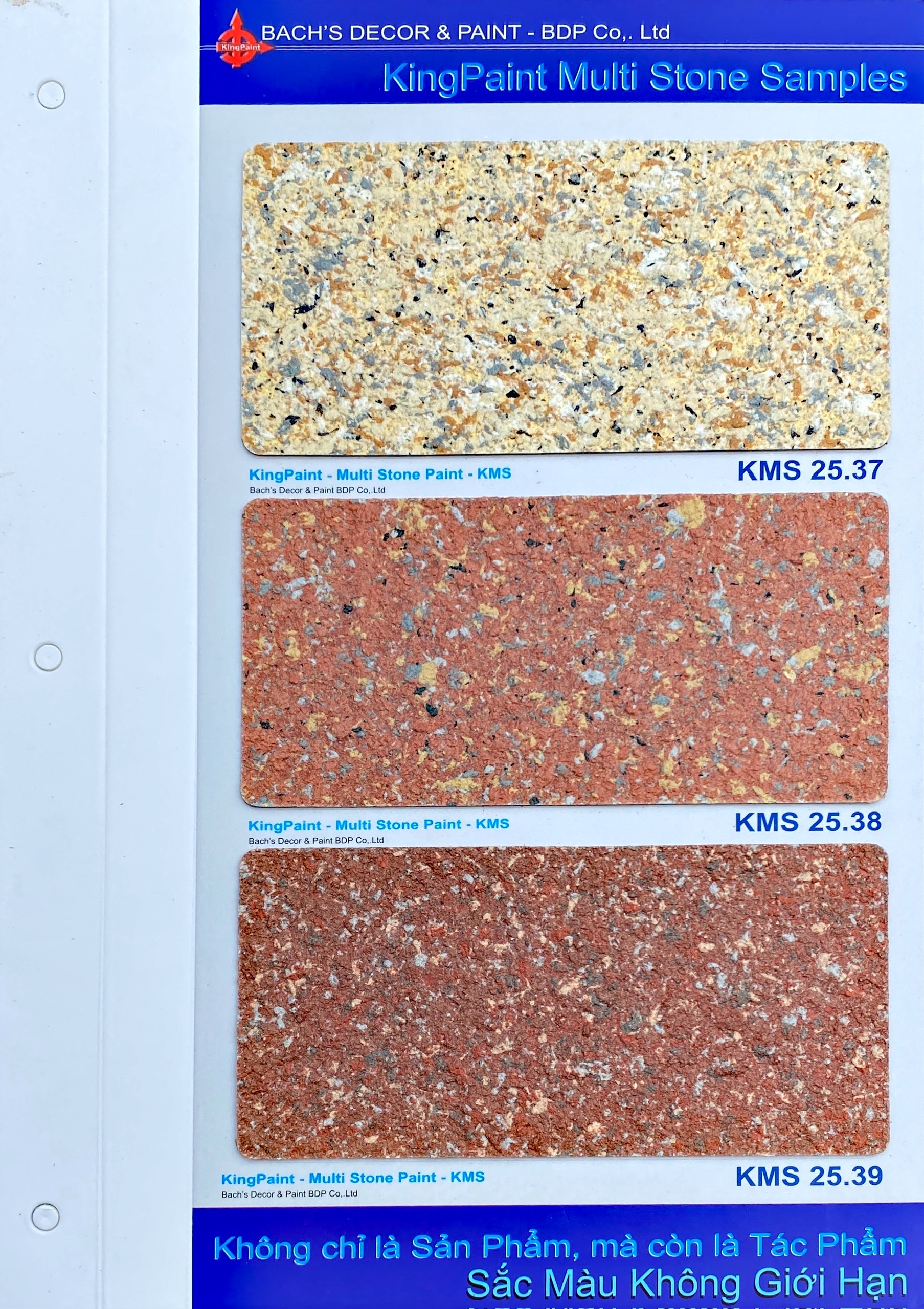 KingPaint Multi StonePaint Samples KMS 25.37 - 39