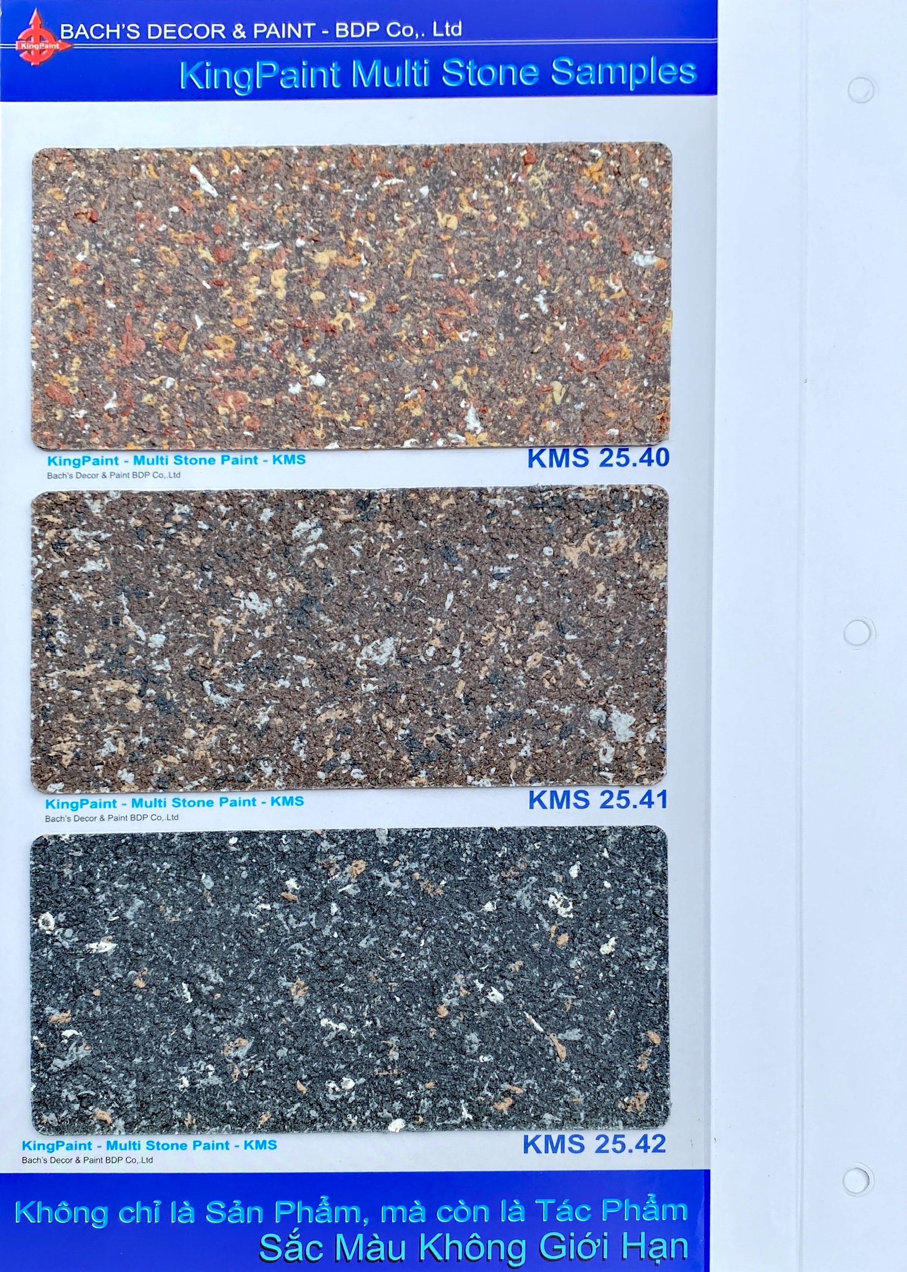 KingPaint Multi StonePaint Samples KMS 25.40 - 42