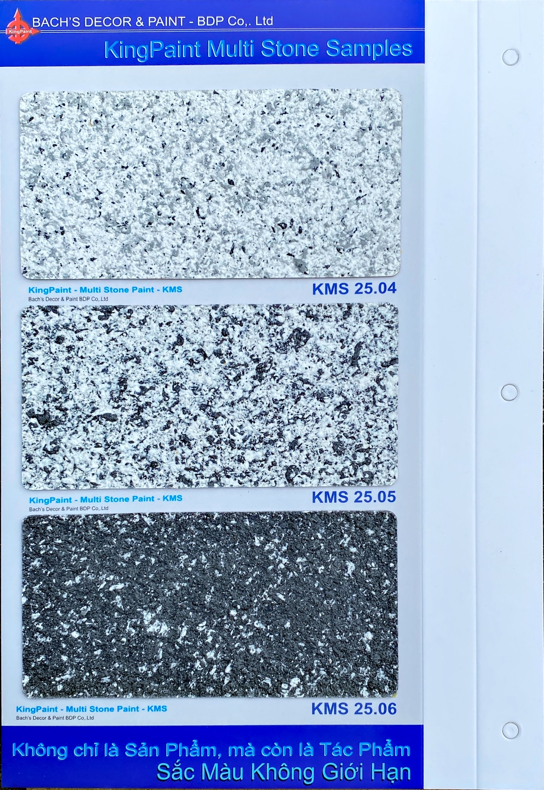 KingPaint Multi StonePaint Samples KMS 25.04 - 06