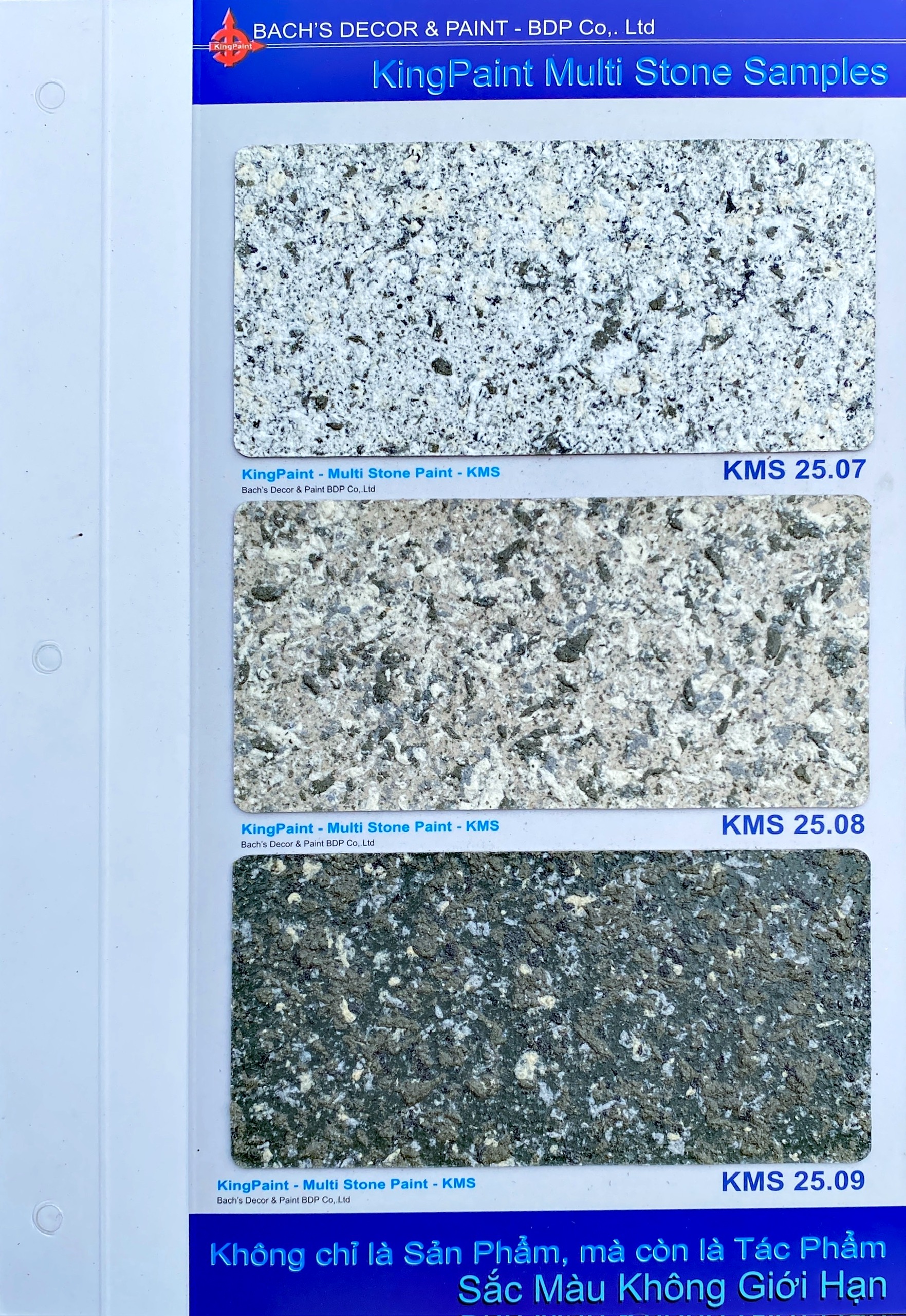 KingPaint Multi StonePaint Samples KMS 25.07 - 09