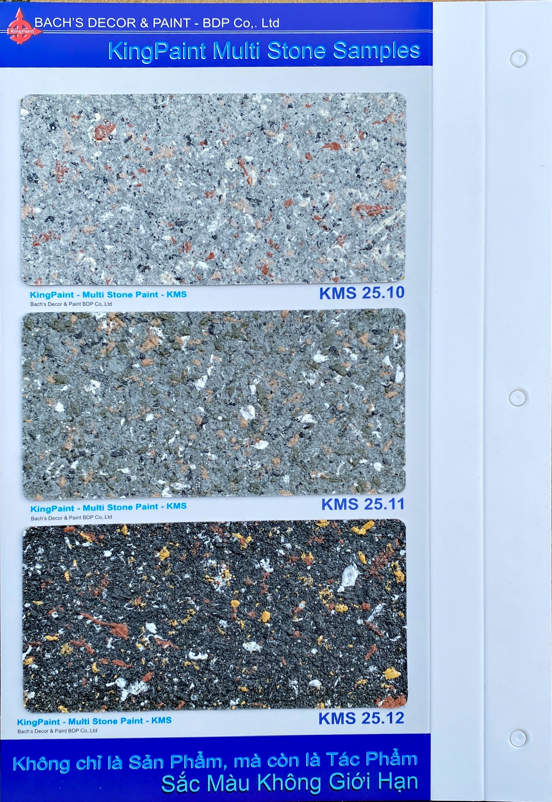 KingPaint Multi StonePaint Samples KMS 25.10 - 12