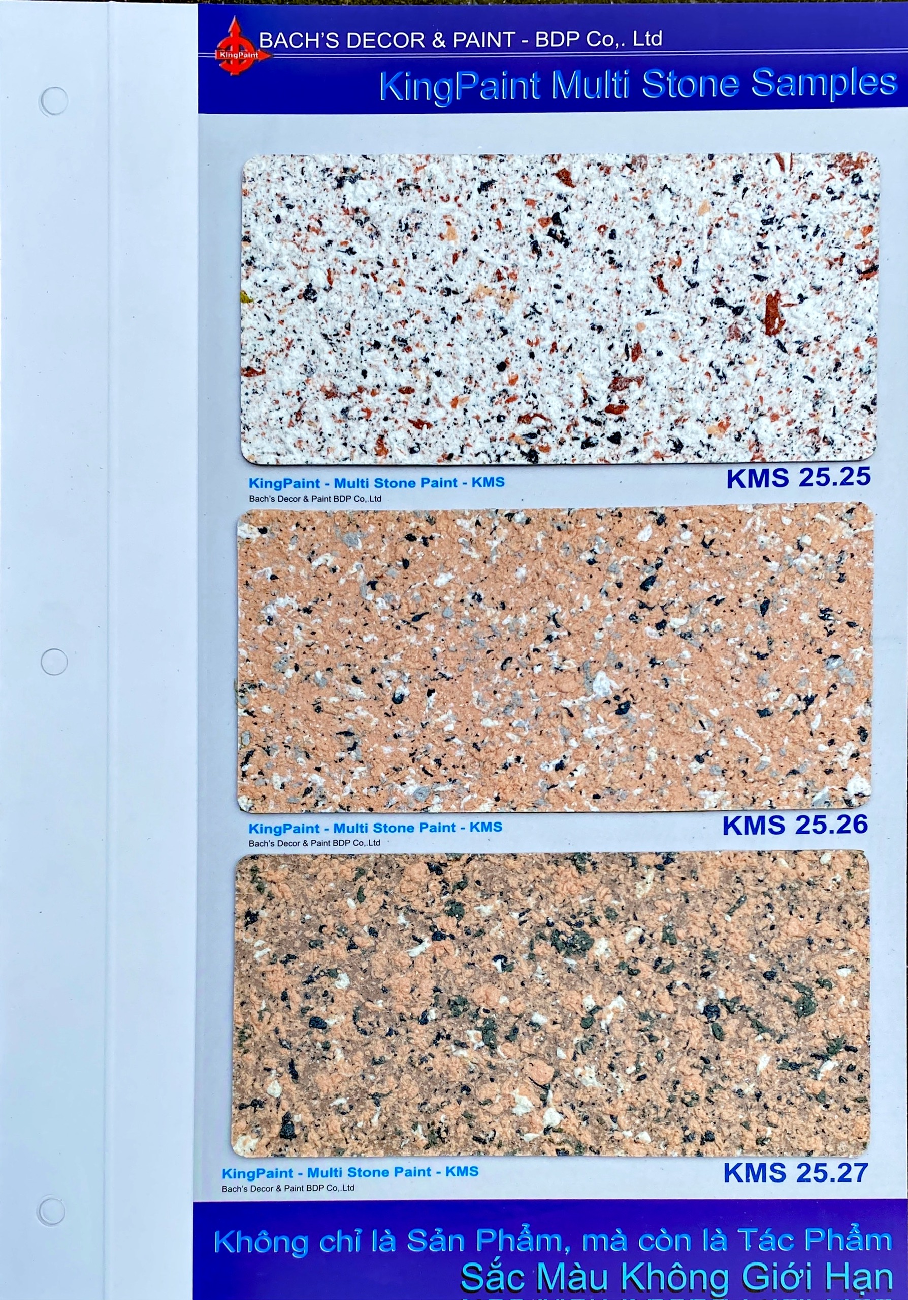 KingPaint Multi StonePaint Samples KMS 25.25 - 27